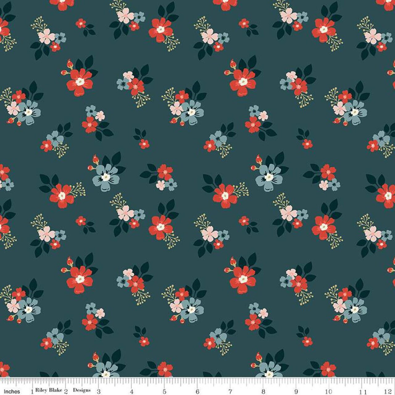 Fabric Riley Blake Midnight Floral Vintage Charm by the Quarter Yard C15271-MIDNIGHT